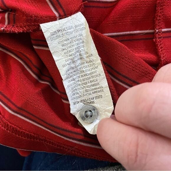 PGA Tour Striped Short Sleeve Polo Red Combo XXL - Picture 5 of 5